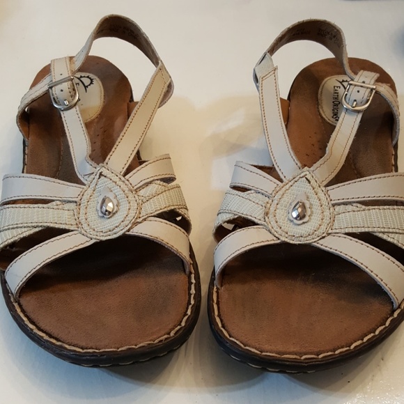 earth origins white sandals